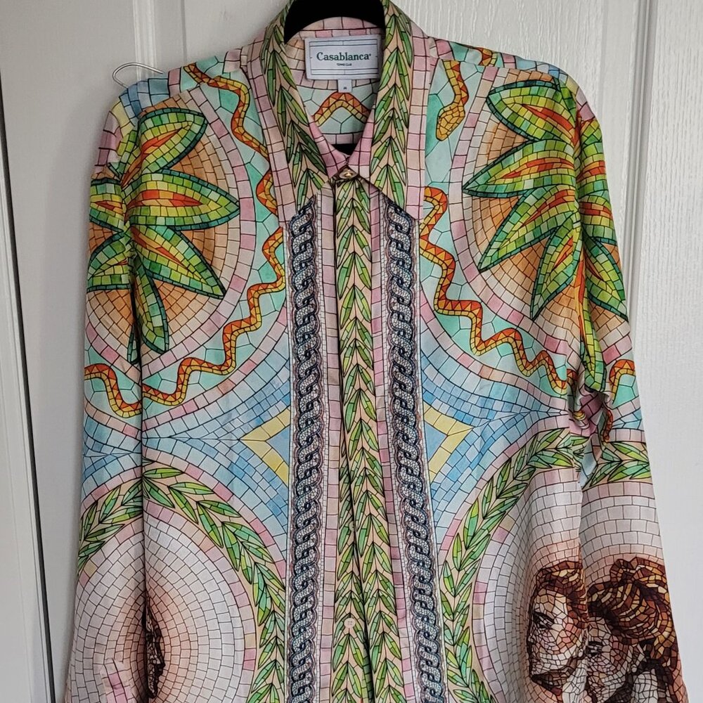New Casablanca silk shirt size medium.